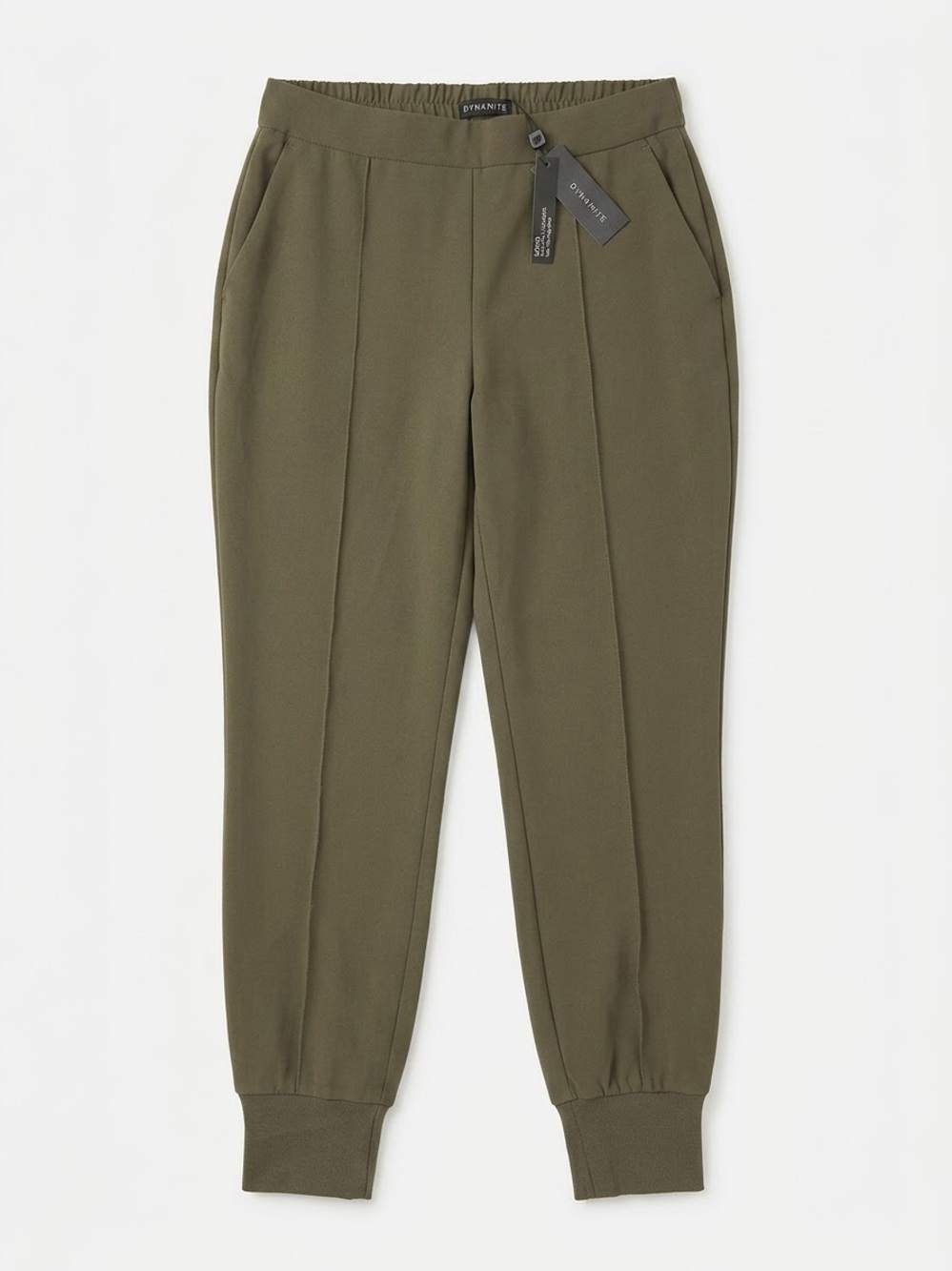 NWT DYNAMITE Sacha Dressy High Waist Jogger Pants Olive Green Size M